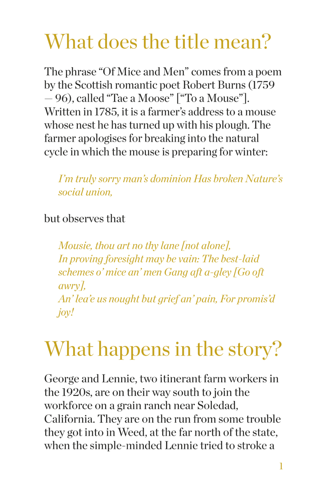 The Day x Connell Guides - The Connell Short Guide to John Steinbeck's Of Mice and Men
