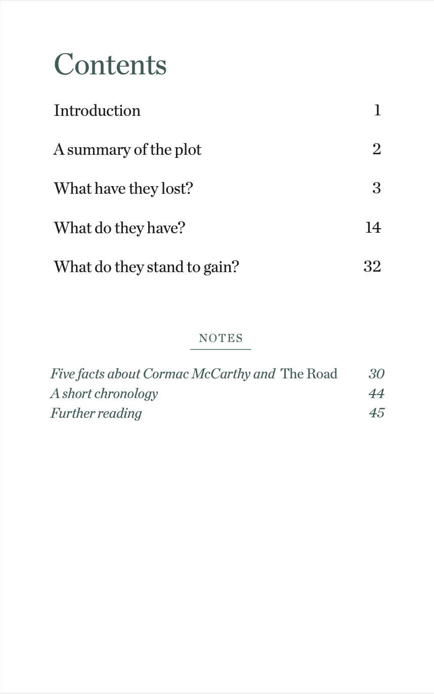 The Day x Connell Guides - The Connell Short Guide to Cormac McCarthy's The Road