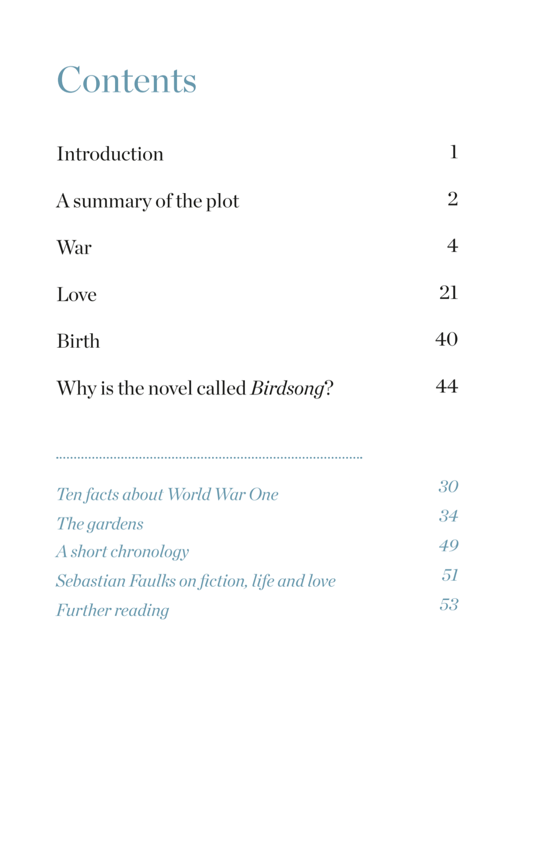 The Day x Connell Guides - The Connell Short Guide to Sebastian Faulks' Birdsong