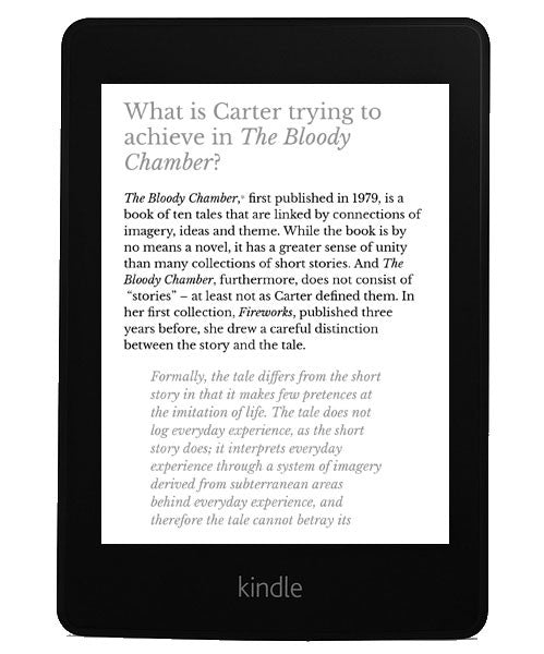 Angela Carter's The Bloody Chamber Short Study Guide